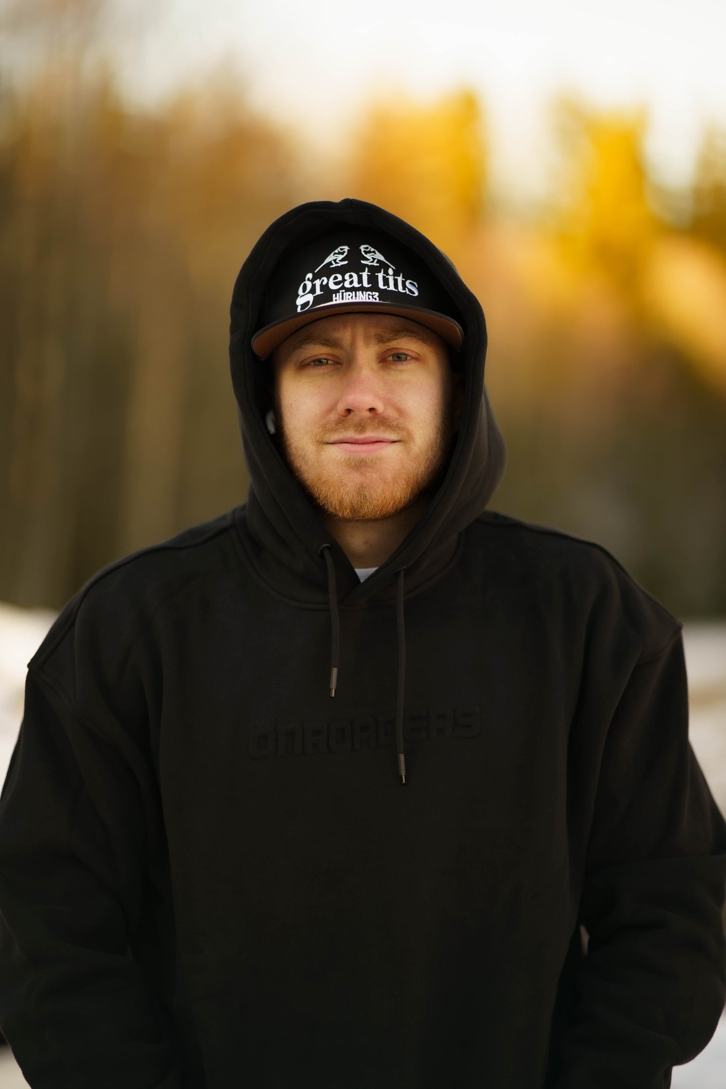 Onroaders Hoodie Embossed Logo Black
