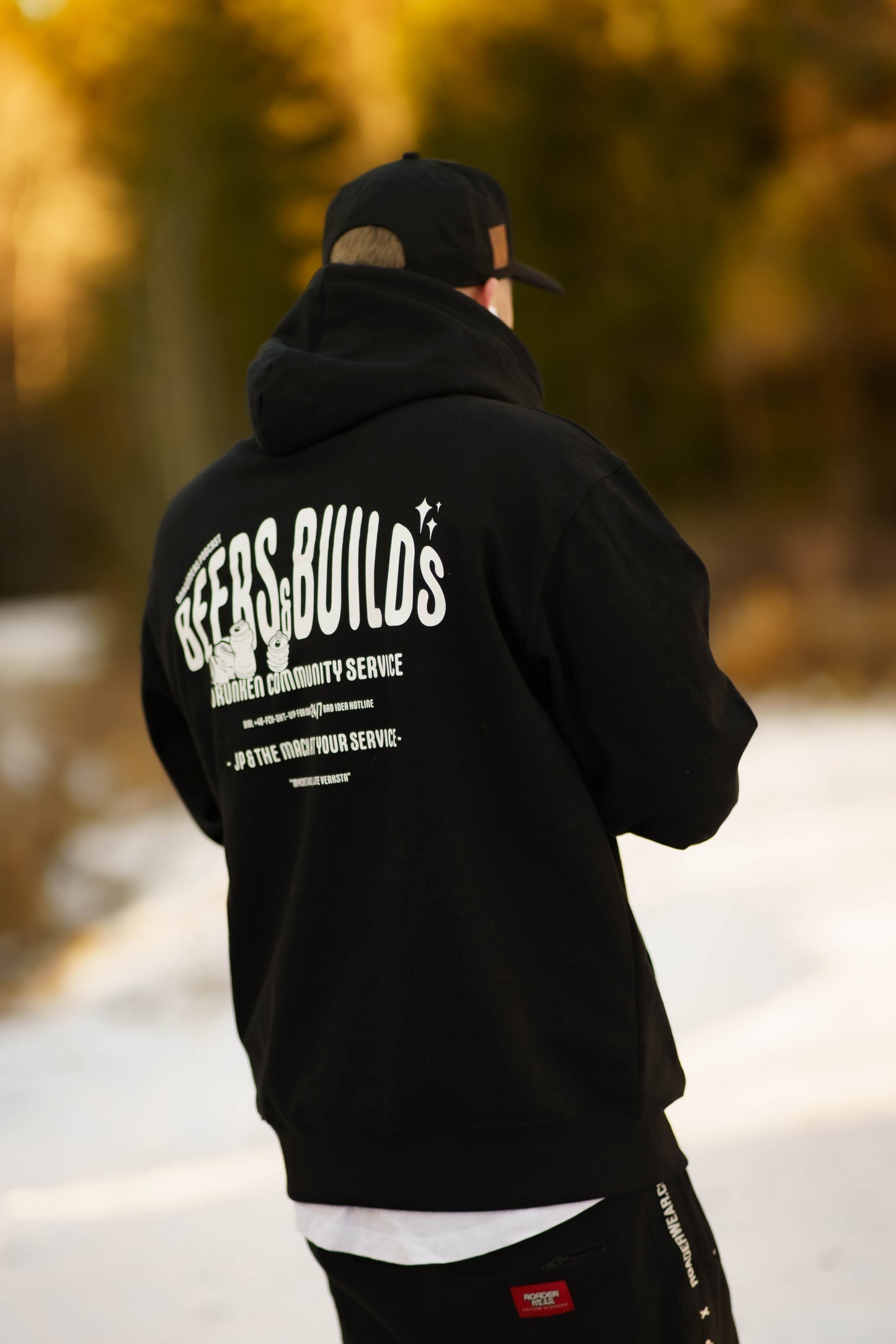 ONROADERS PODCAST BEERS N BUILDS BLACK HOODIE