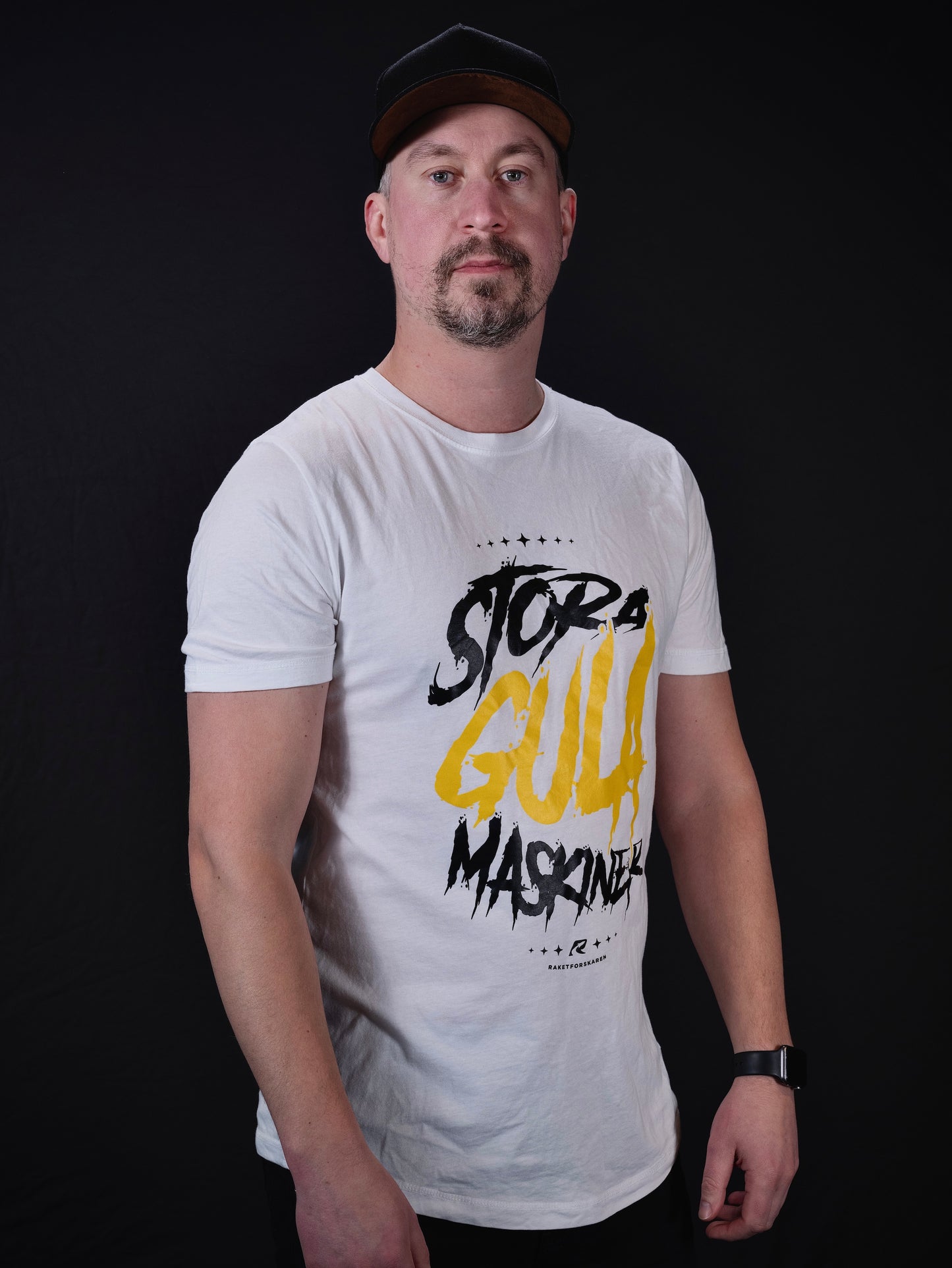 Raketforskaren - Stora Gula Maskiner - Vit T-shirt