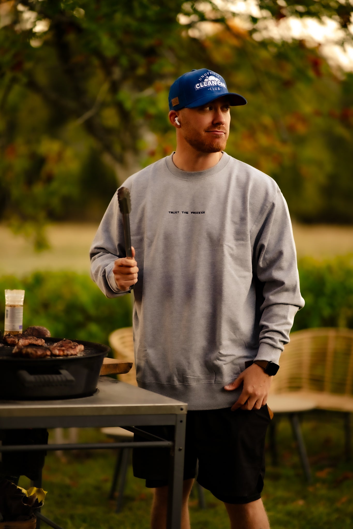 Sweatshirt Trust The Process - Grey Color