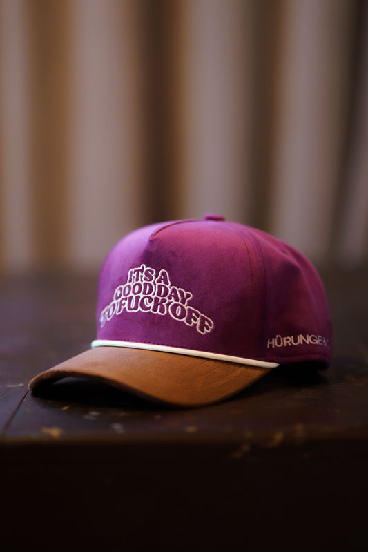 Its a Good day to f*ck off! Plum/purple/Brown Baseball Keps 5-panel
