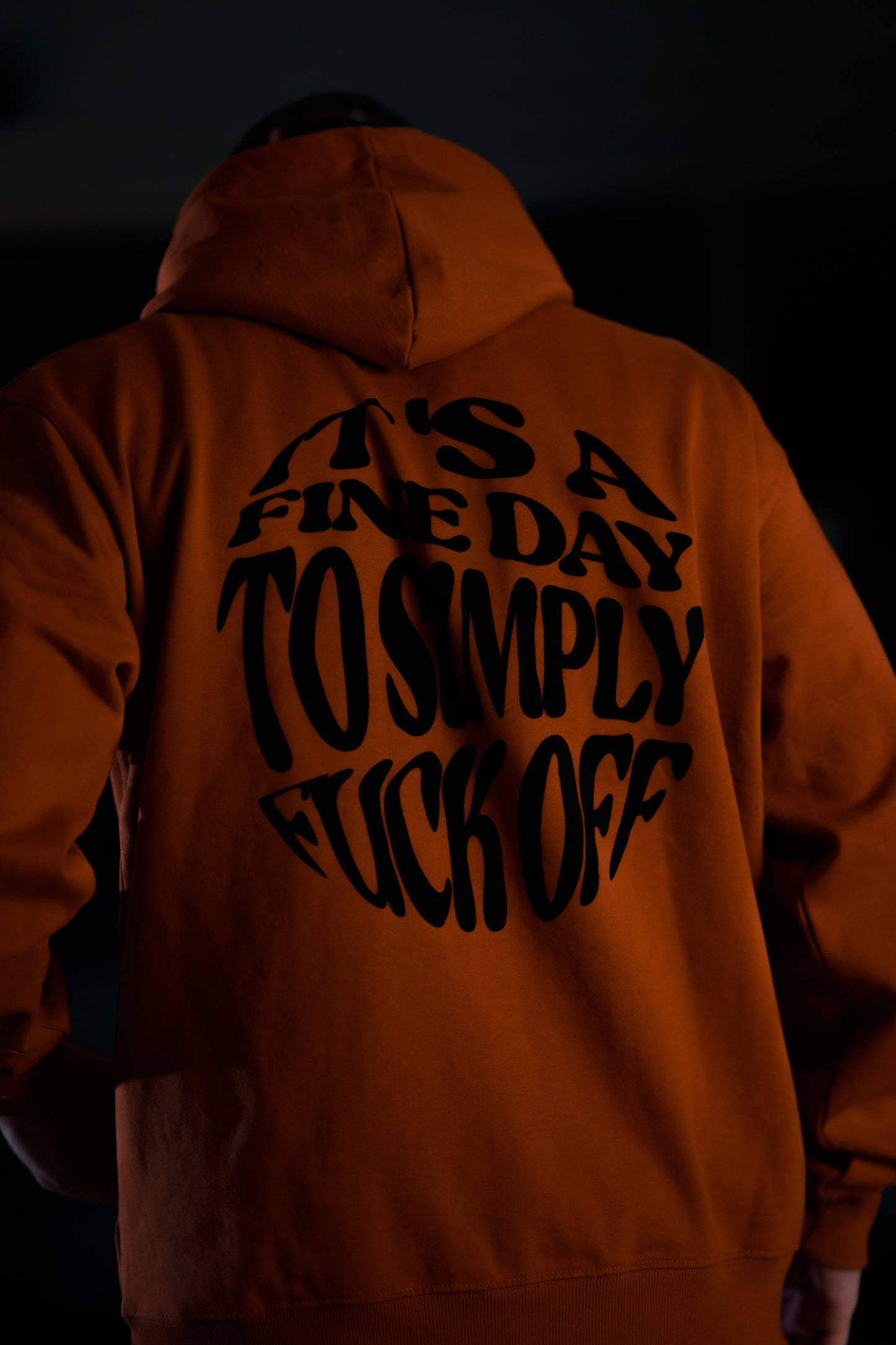 Its a fine Day to Simply F*ck off! Hoodie - Amber / Orange