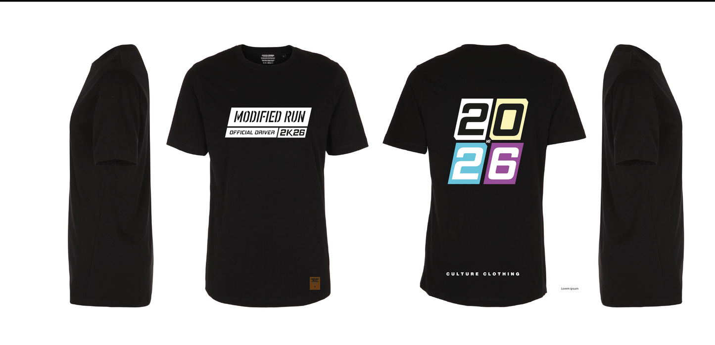 Modified Run Driver 2026 T-shirt - No mods, No fun!