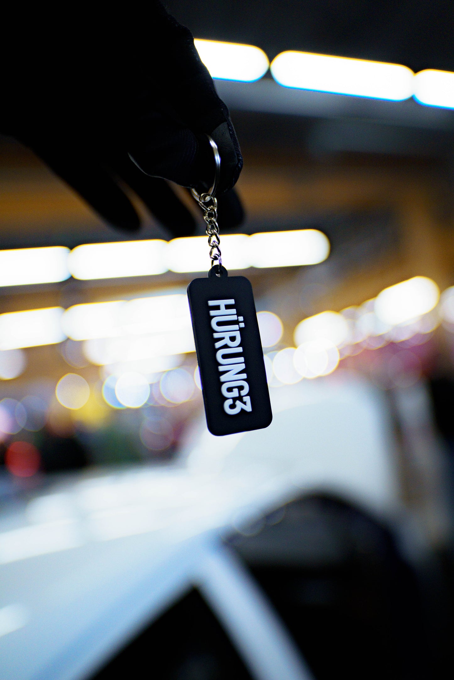 Rubber Keychain / Nyckelring Hürung3 2.0 - Black