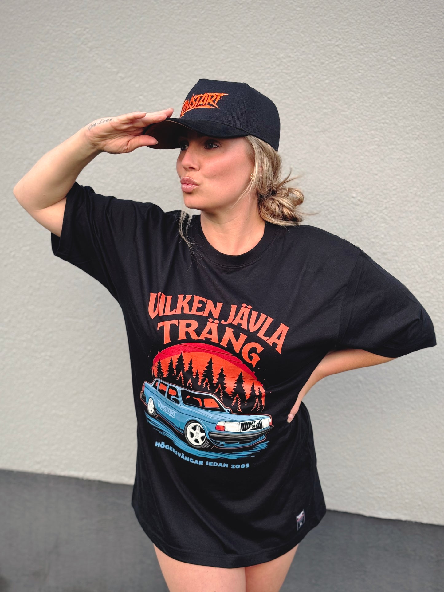 Rivstart "VILKEN JÄVLA TRÄNG" Svart T-Shirt