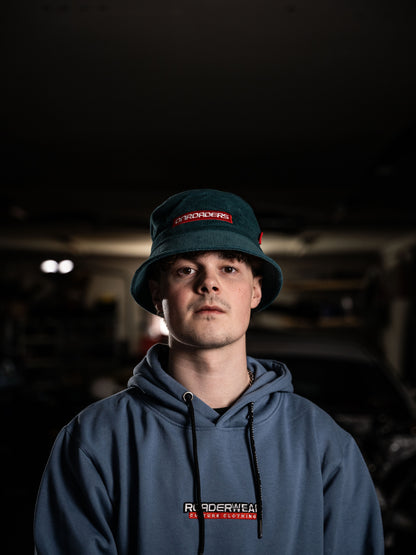 Onroaders Green Bucket Hat Bar Logo