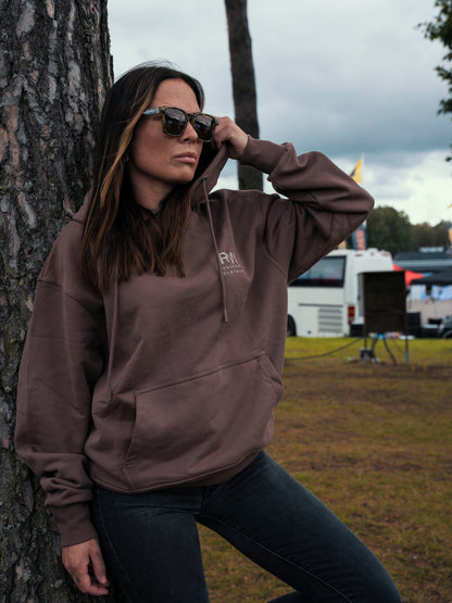Oversize Heavy Cut Hoodie Brown - RW Logo