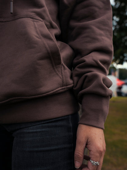 Oversize Heavy Cut Hoodie Brown - RW Logo