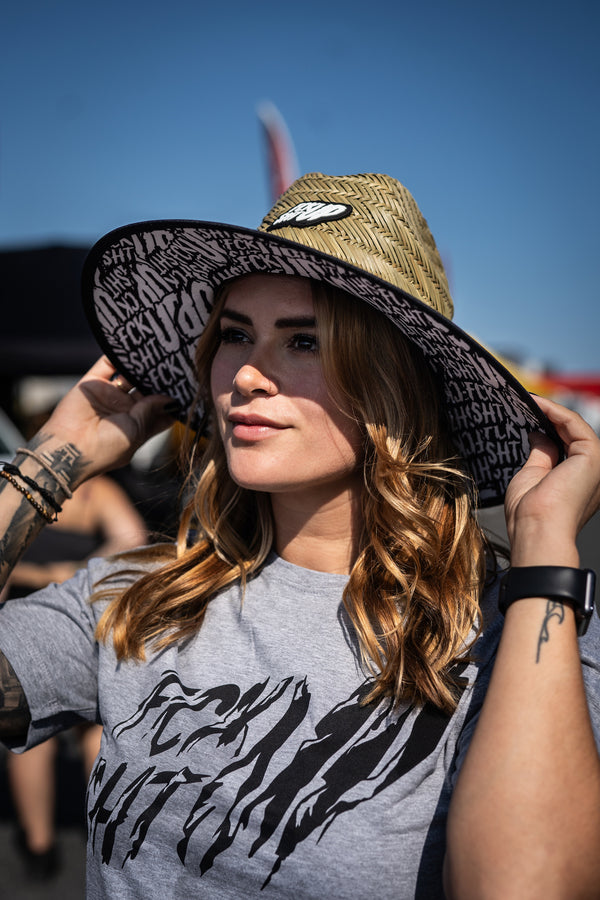 Roaderwear Strawhat / Stråhatt / Hatt with Fckshtup logo