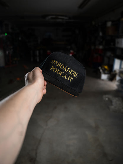 Onroaders Podcast MegaLimited Golden Snapback Cap