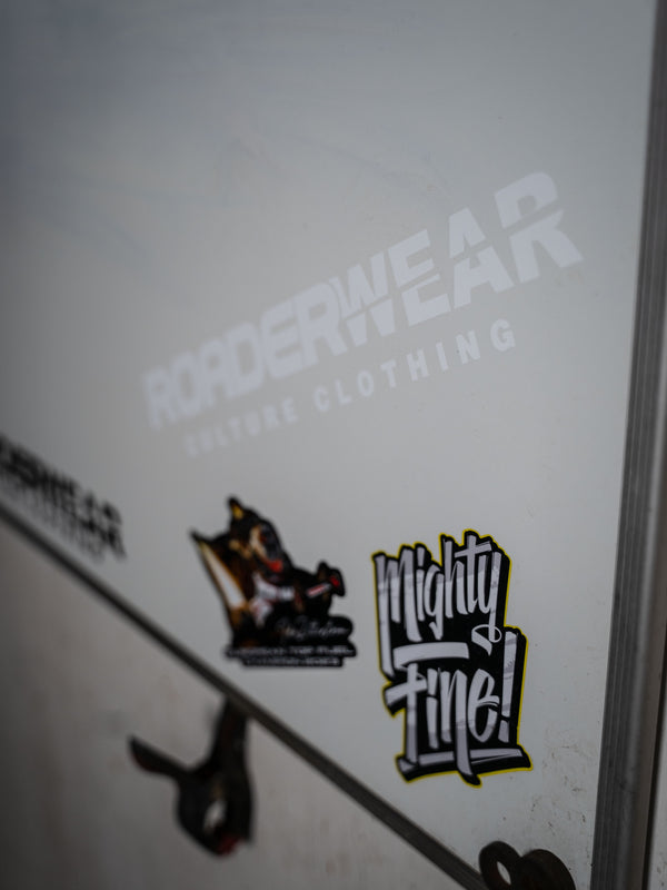 Roaderwear Stickers White Die-Cut