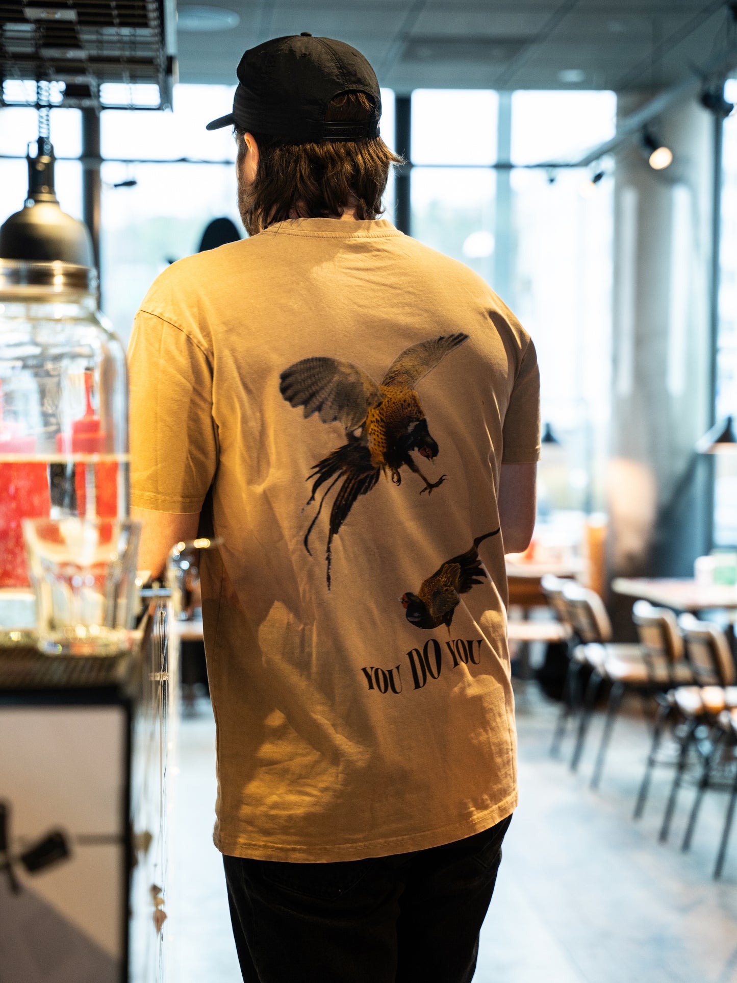 HÜRUNG3 Phesant Fight Oversized Tee