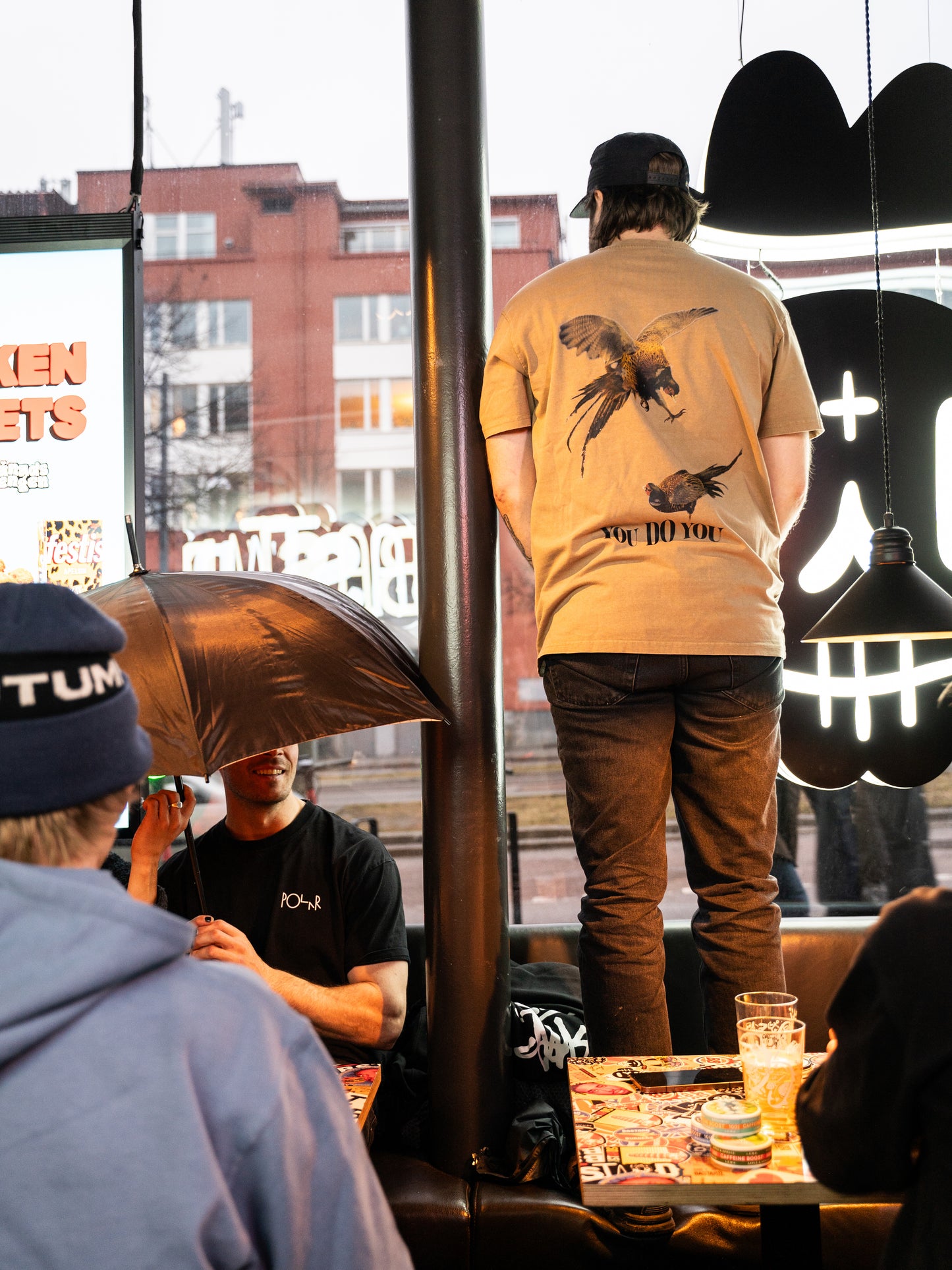 HÜRUNG3 Phesant Fight Oversized Tee