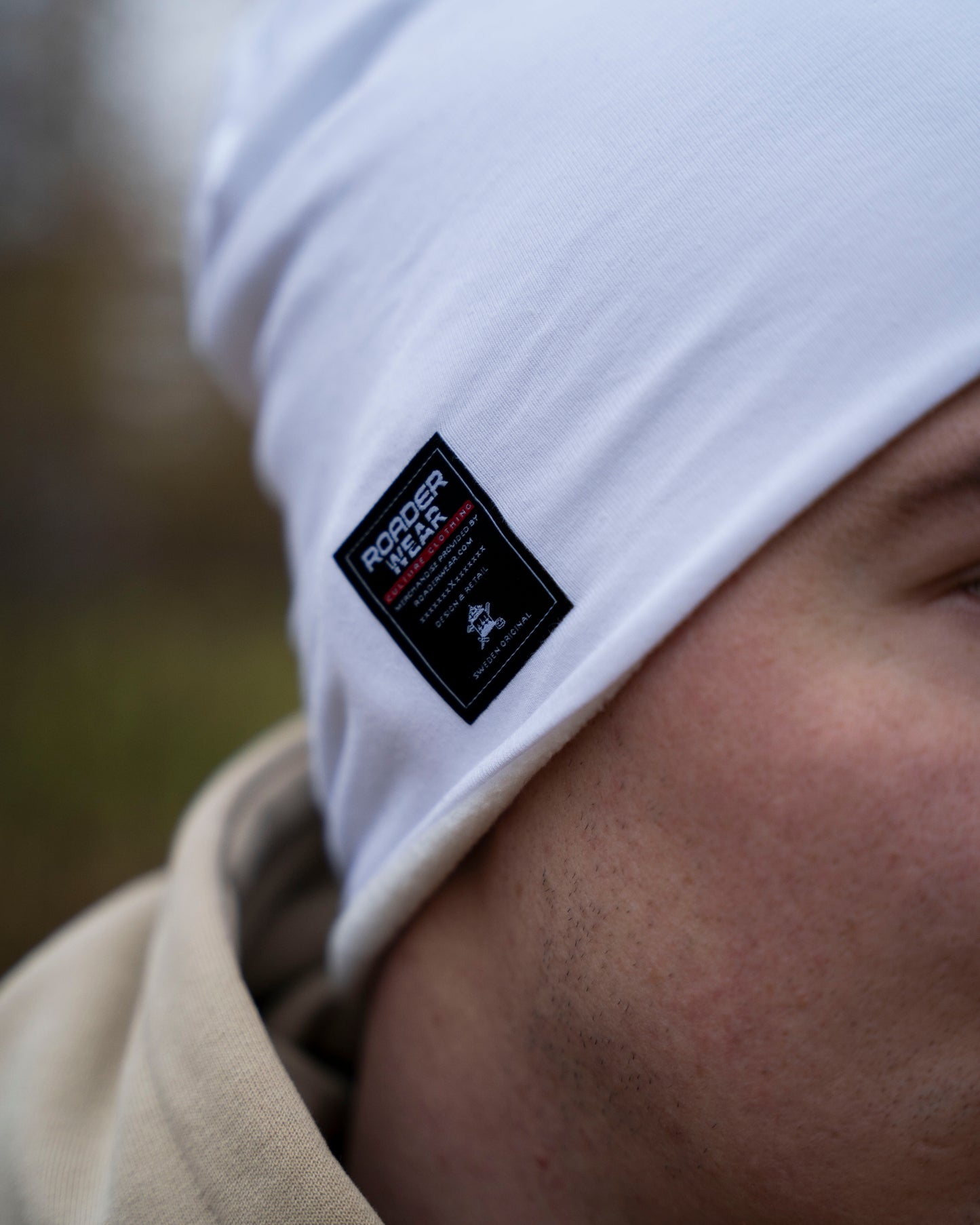 Roaderwear Thin White Beanie – Tunn mössa / arbetsmössa