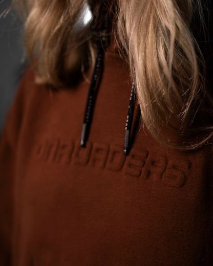 Onroaders Hoodie Embossed Logo Brown