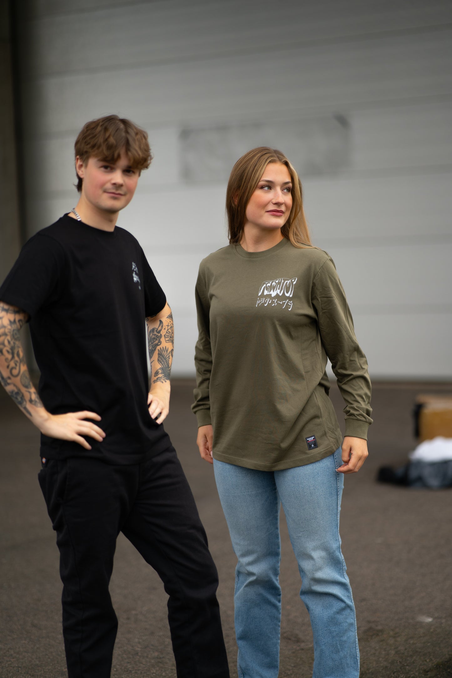 Fckshtup Drool Version - New Army Green Långärmad T-shirt
