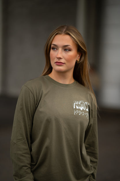 Fckshtup Drool Version - New Army Green Långärmad T-shirt