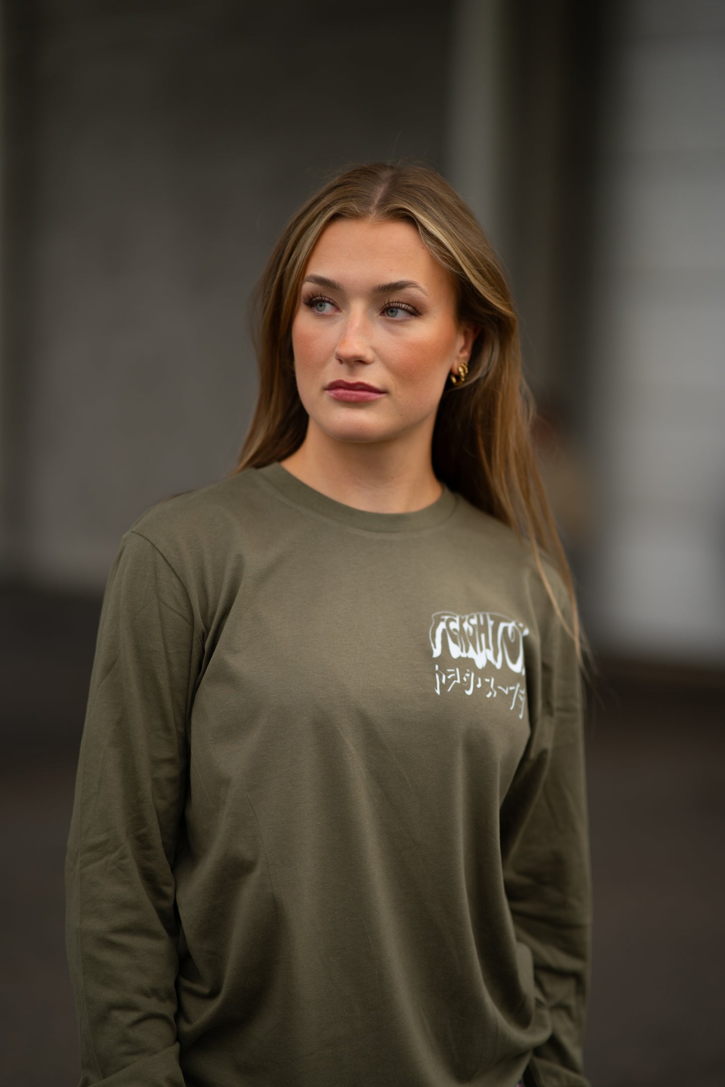 Fckshtup Drool Version - New Army Green Långärmad T-shirt