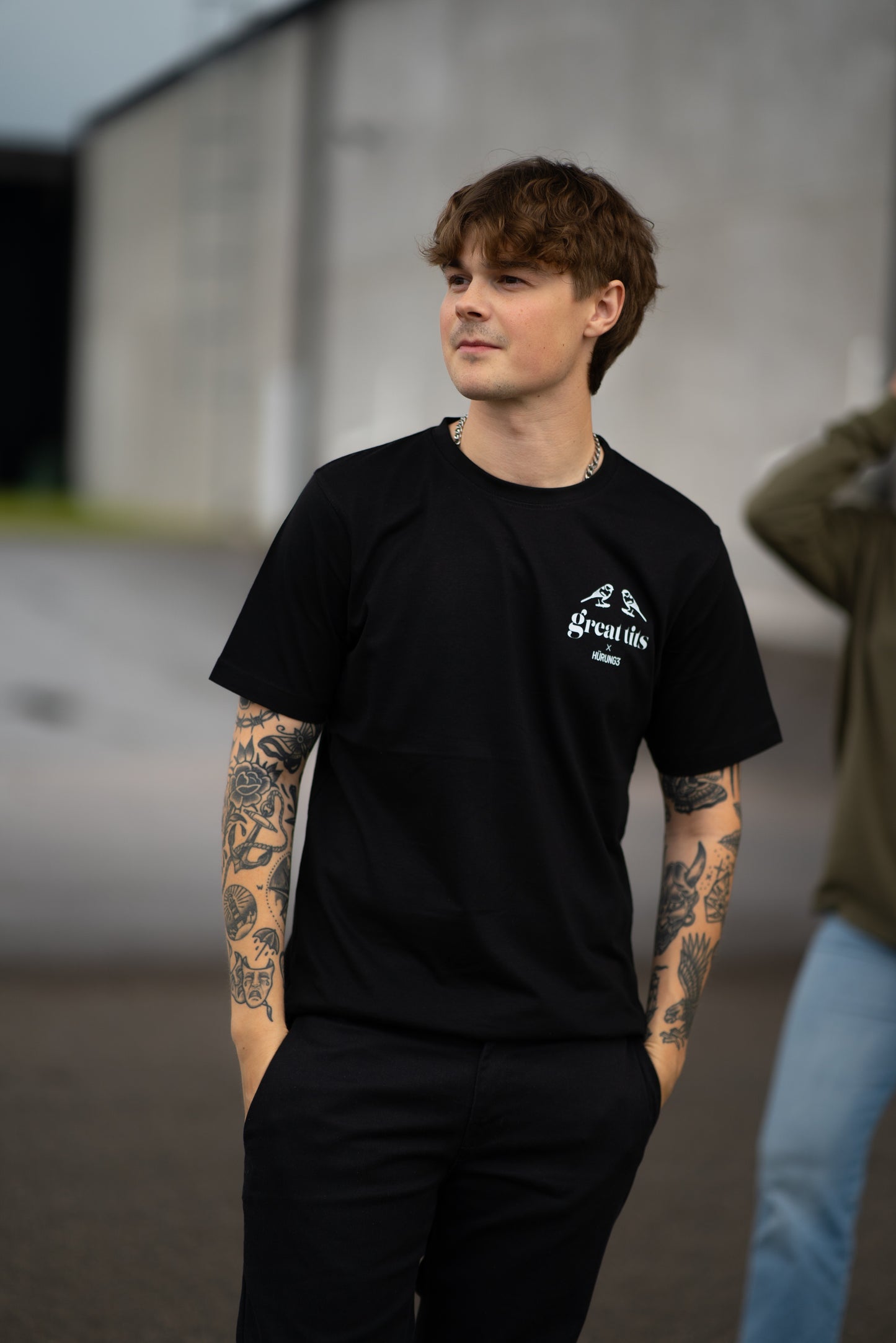 HÜRUNG3 Signatur Great Tits T-shirt Svart