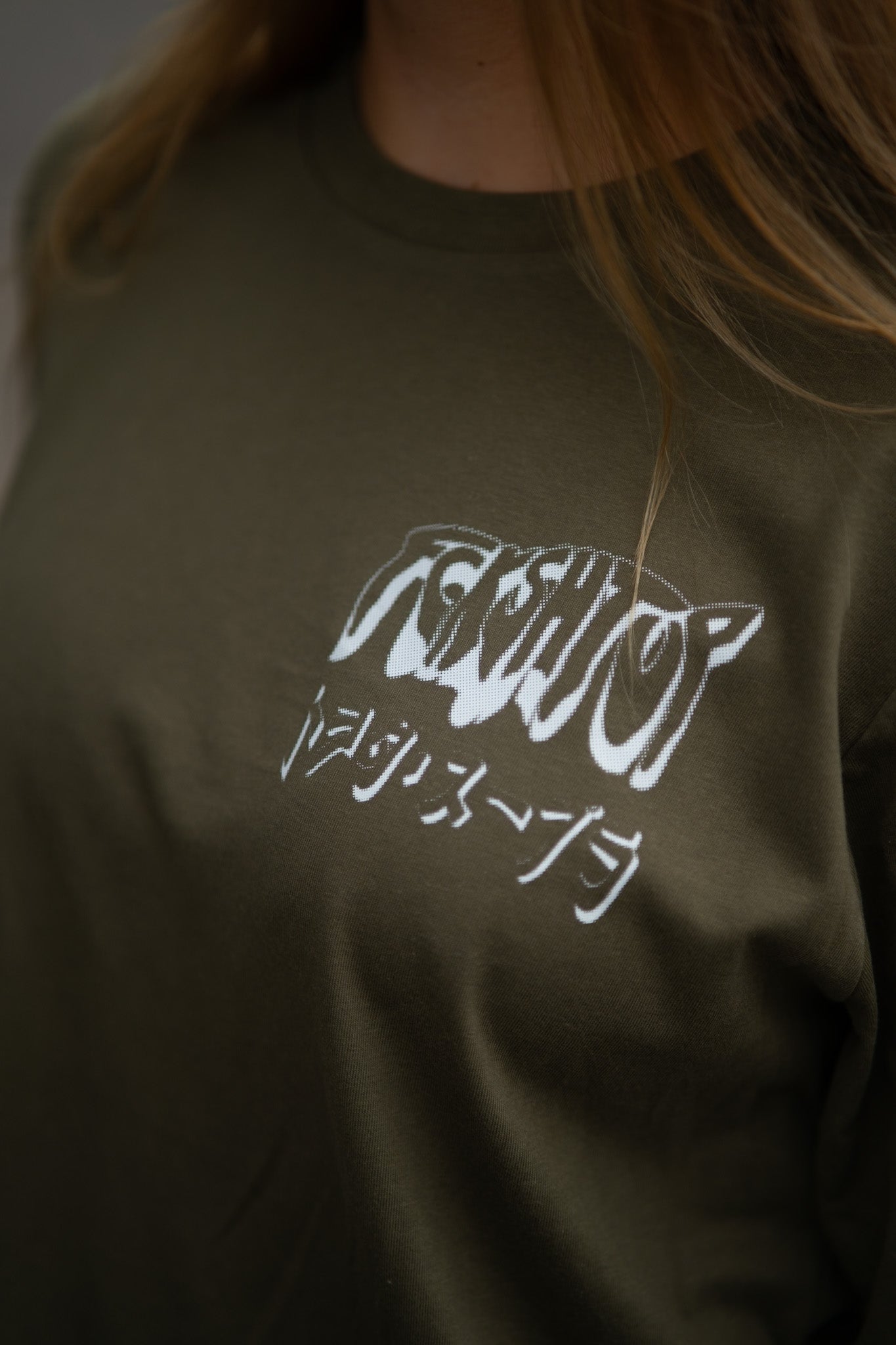 Fckshtup Drool Version - New Army Green Långärmad T-shirt