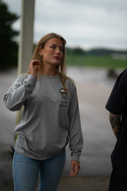 I Love My Car to Death Oxford Grey Långärmad T-shirt