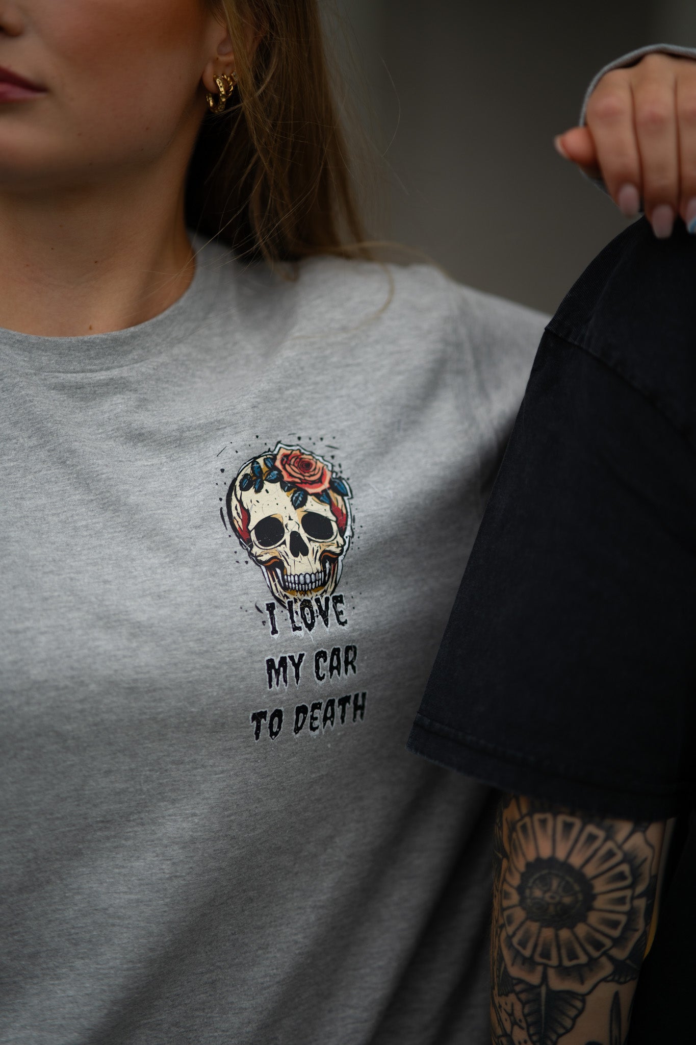 I Love My Car to Death Oxford Grey Långärmad T-shirt