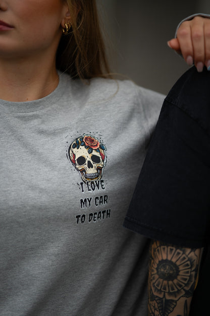 I Love My Car to Death Oxford Grey Långärmad T-shirt