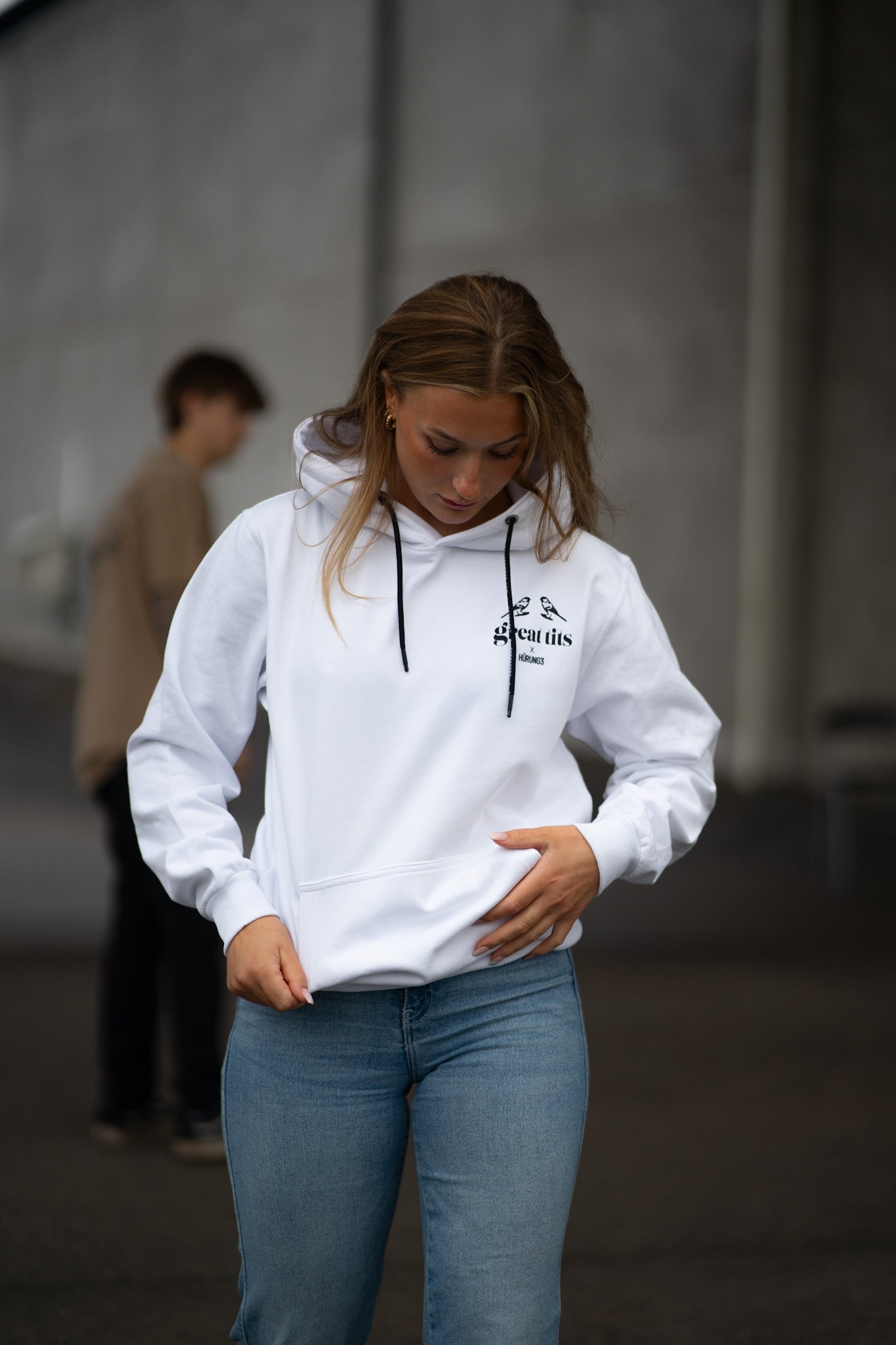HÜRUNG3 Classic Great Tits White Hoodie