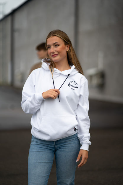 HÜRUNG3 Classic Great Tits White Hoodie