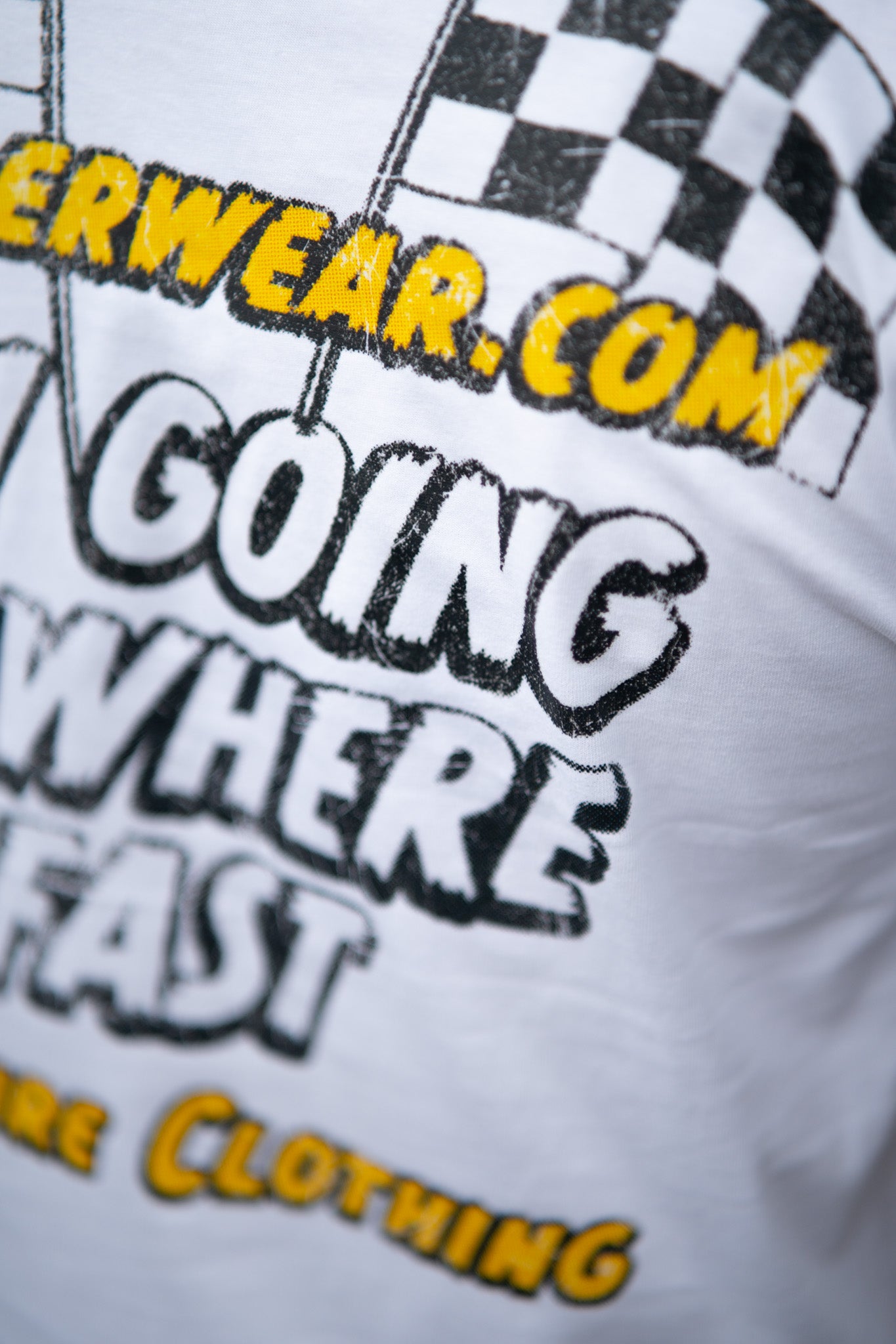 Roaderwear Im Going Nowhere Fast Vit Classic T-shirt