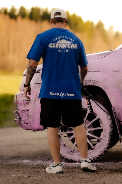 Unofficial Clean Car Club Tee - Magic Blue