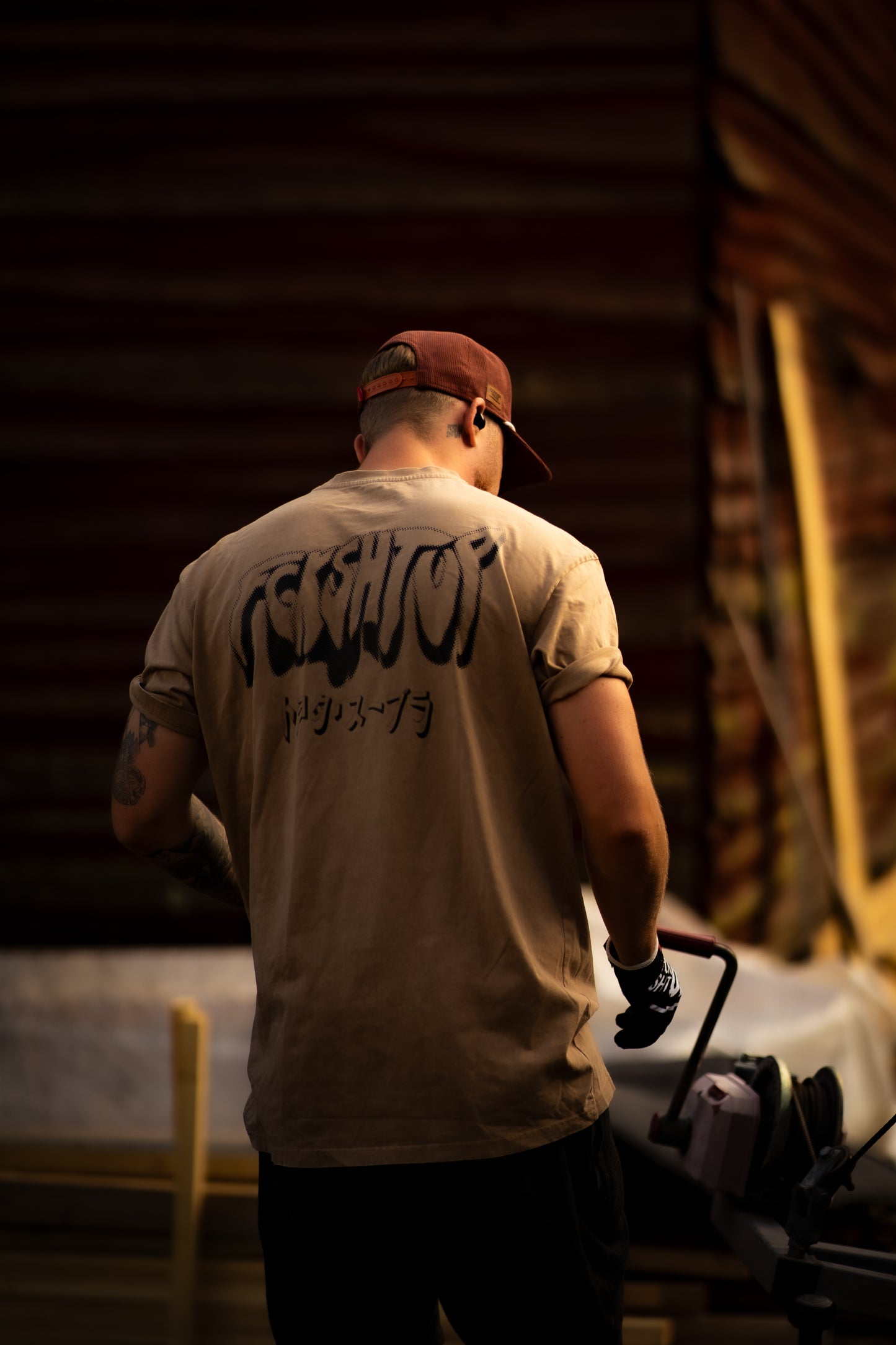 Fckshtup Drool Version - Sand Acid Washed Oversize T-shirt