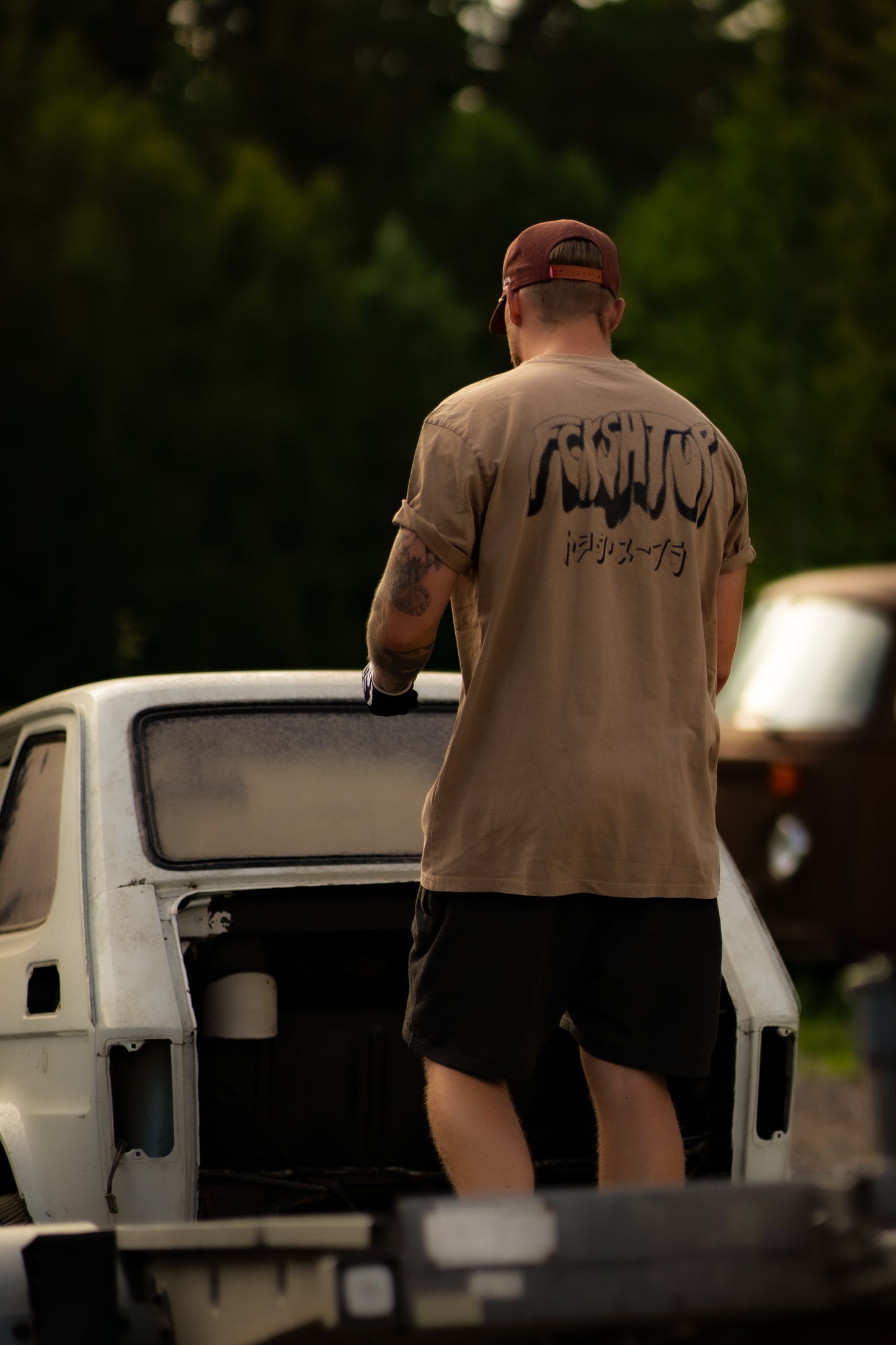 Fckshtup Drool Version - Sand Acid Washed Oversize T-shirt