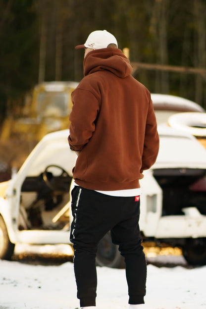 Onroaders Hoodie Embossed Logo Brown