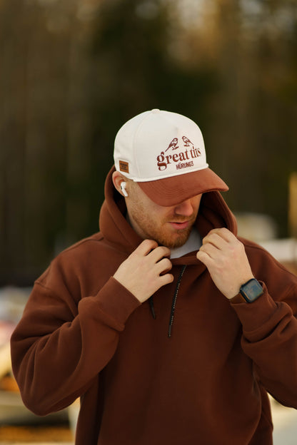 Onroaders Hoodie Embossed Logo Brown