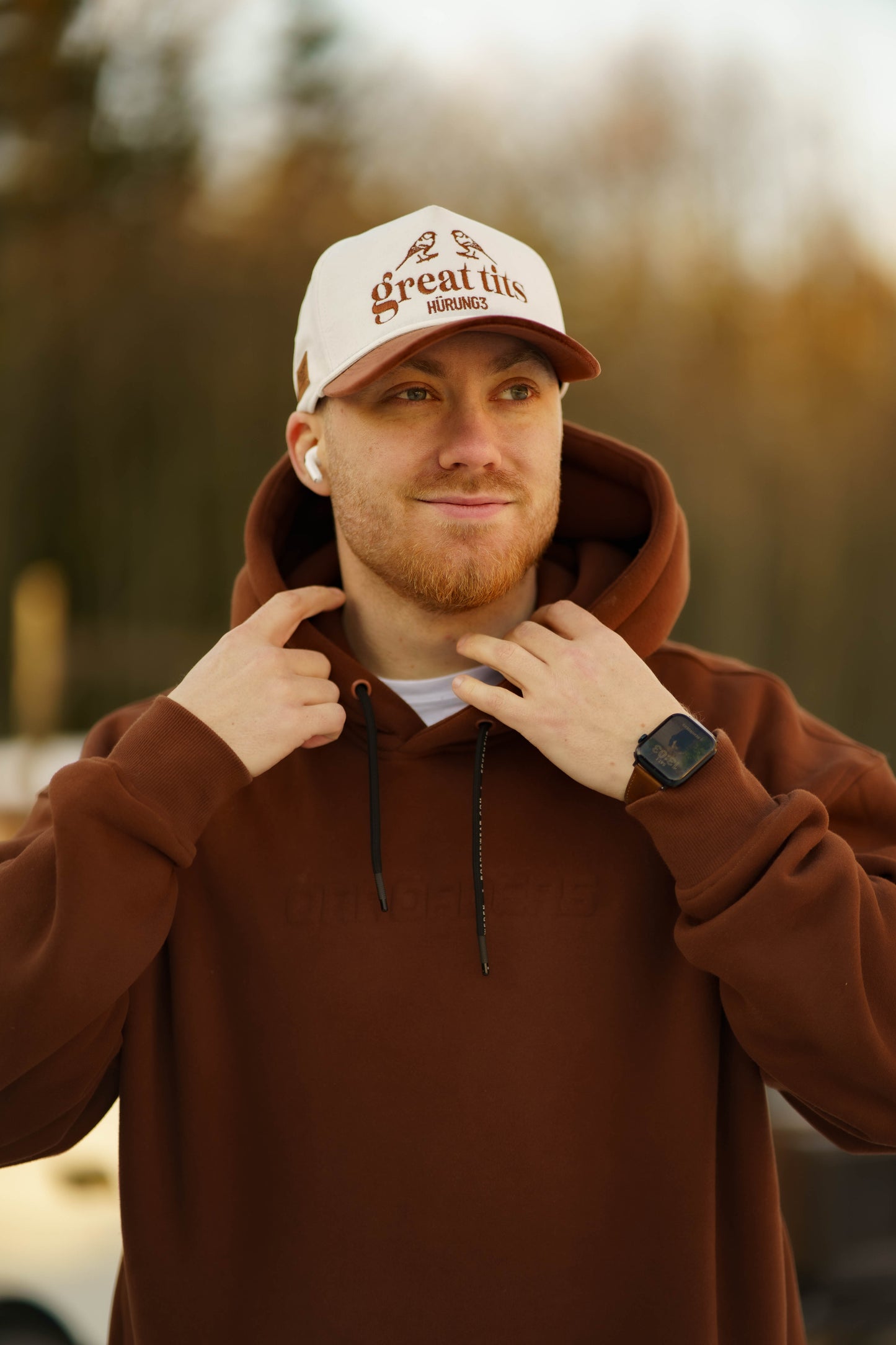 Onroaders Hoodie Embossed Logo Brown