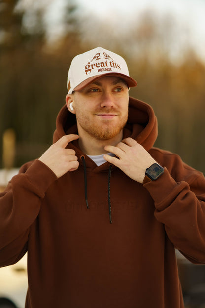 Onroaders Hoodie Embossed Logo Brown