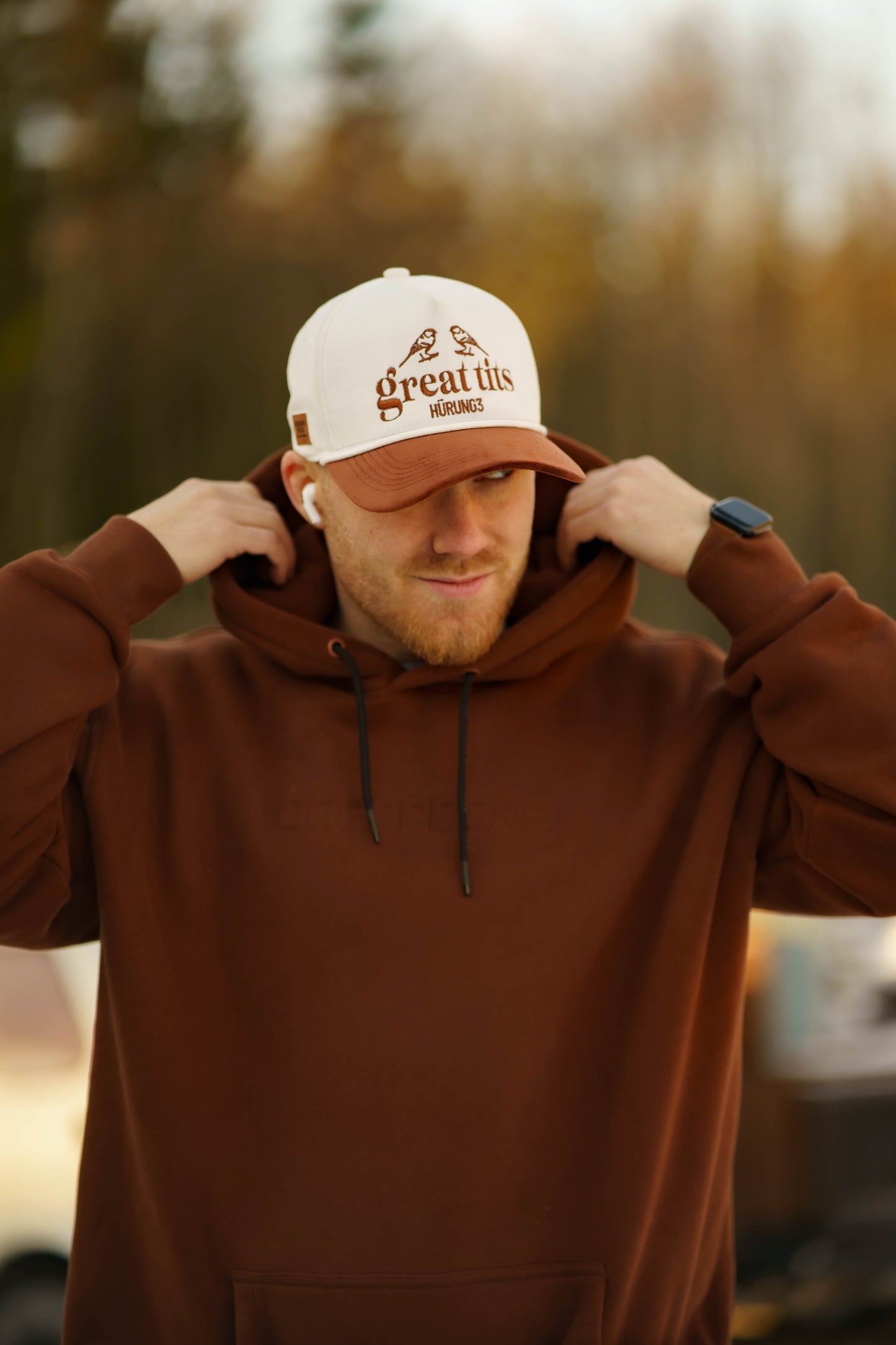 Onroaders Hoodie Embossed Logo Brown