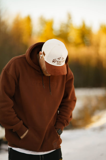 Onroaders Hoodie Embossed Logo Brown