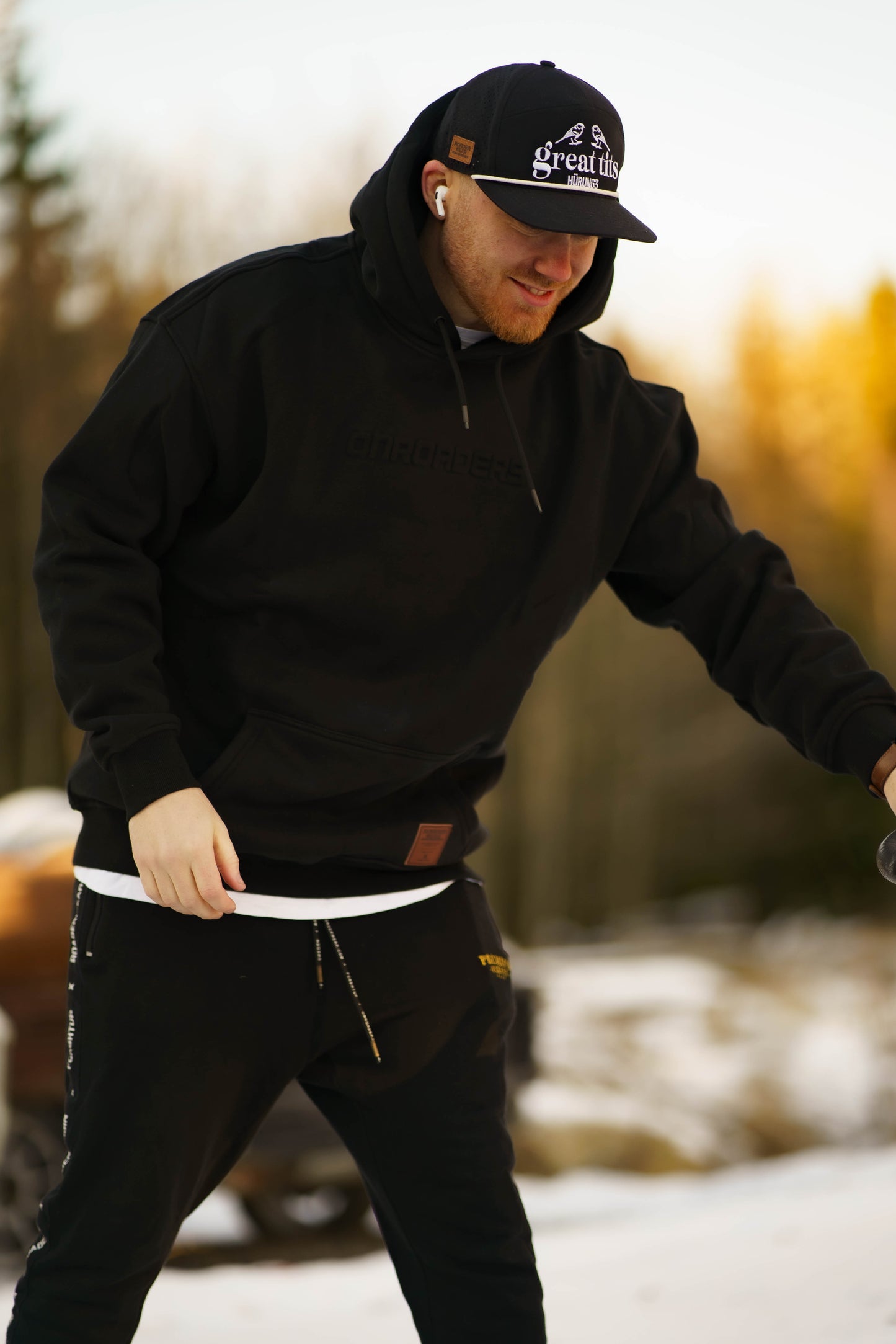 Onroaders Hoodie Embossed Logo Black