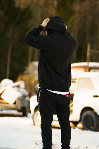 Onroaders Hoodie Embossed Logo Black