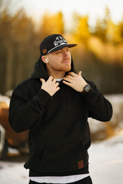 Onroaders Hoodie Embossed Logo Black