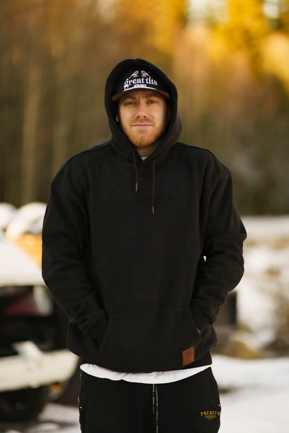 Onroaders Hoodie Embossed Logo Black