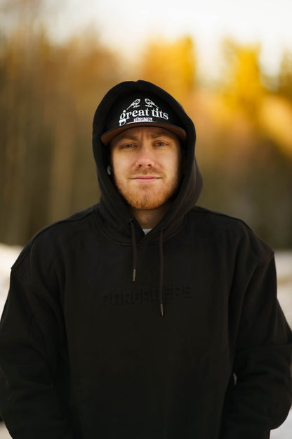 Onroaders Hoodie Embossed Logo Black