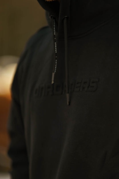 Onroaders Hoodie Embossed Logo Black
