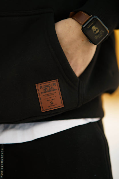 Onroaders Hoodie Embossed Logo Black