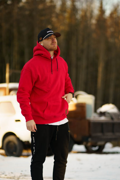 Onroaders Hoodie Embossed Logo Red