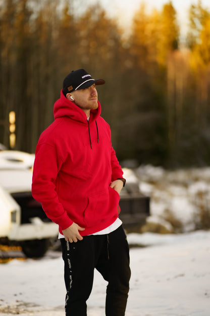 Onroaders Hoodie Embossed Logo Red