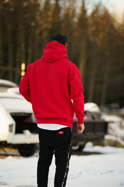Onroaders Hoodie Embossed Logo Red