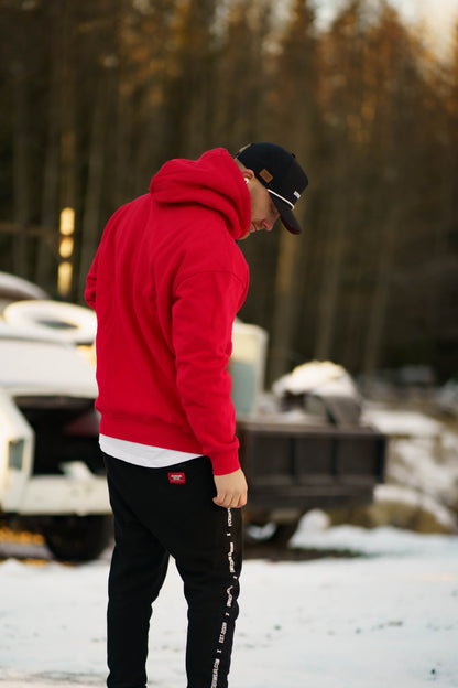 Onroaders Hoodie Embossed Logo Red